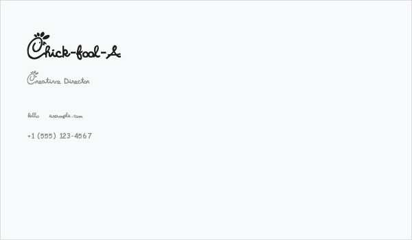 Chick-fool-A Business Card