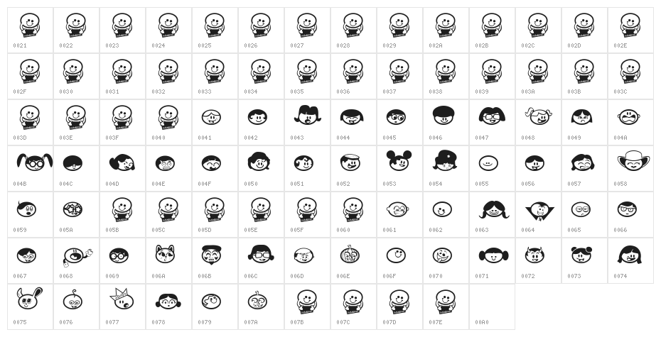 Chickabiddies Character Map