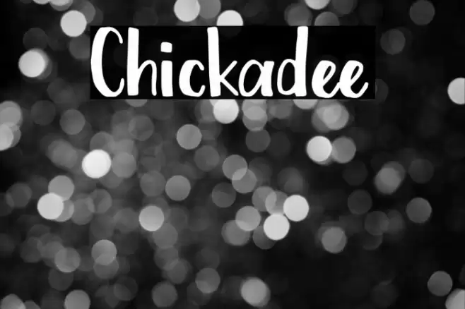 Chickadee Font examples