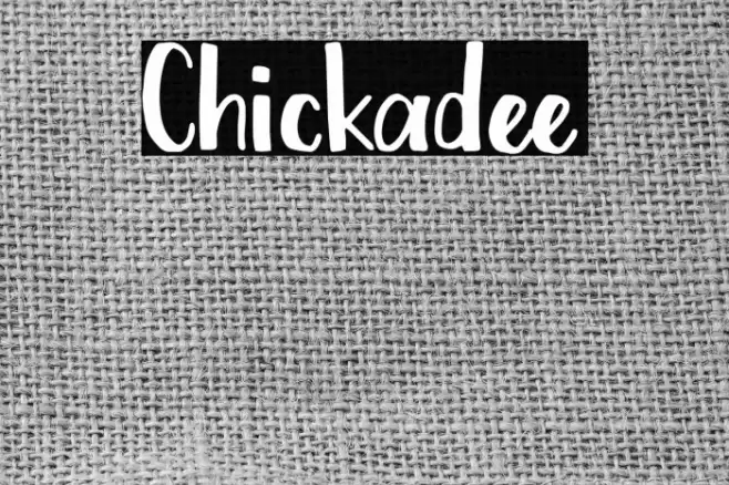 Chickadee Font examples