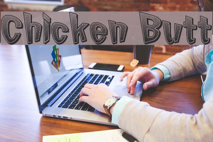 Chicken Butt Font examples