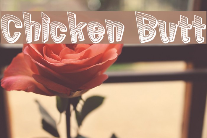 Chicken Butt Font examples