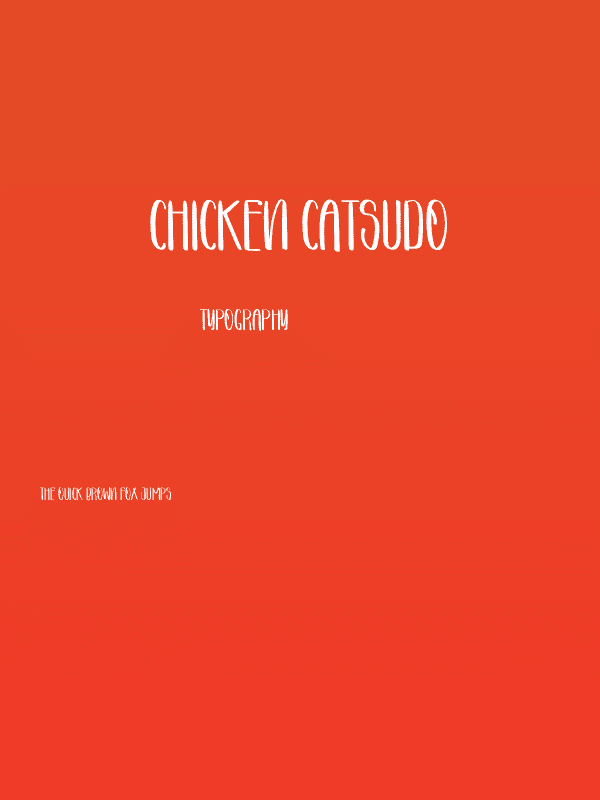 Chicken Catsudo Poster