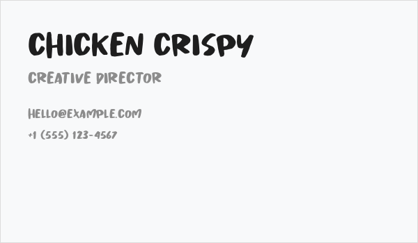 Chicken Crispy Business Card