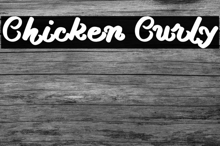 Chicken Curly Font examples