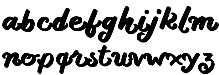 Chicken Curly Font Litere mici