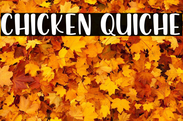 Chicken Quiche Example 3