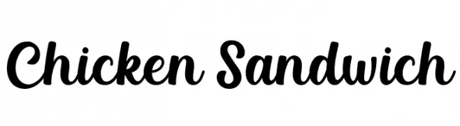 Chicken Sandwich  font caratteri gratis