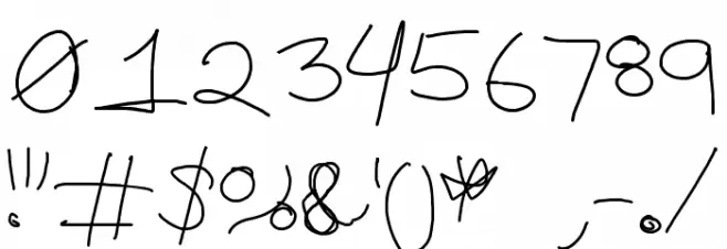 Chicken Scratch Kayli Font OTHER CHARS