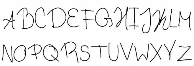 Chicken Scratch Kayli Font UPPERCASE