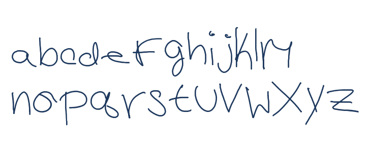 Chicken Scratch Kayli Lowercase