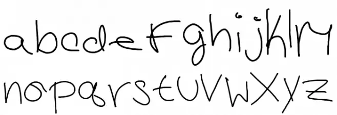 Chicken Scratch Kayli Font Litere mici