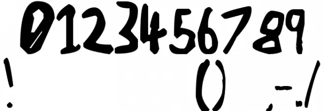 Chicken Scratch V1 Font OTHER CHARS