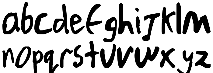 Chicken Scratch V1 Font LOWERCASE