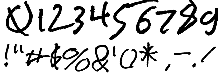 Chicken Scratch Font OTHER CHARS