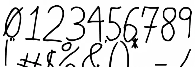 Chicken Scratch Font OTHER CHARS