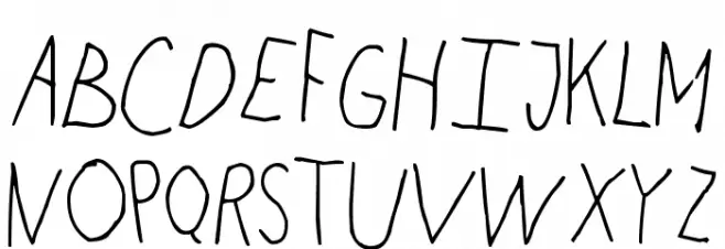 Chicken Scratch Font UPPERCASE
