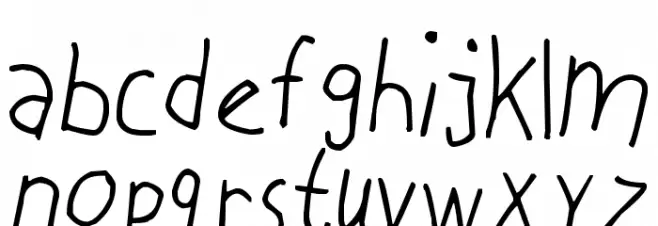 Chicken Scratch फ़ॉन्ट लोअरकेस