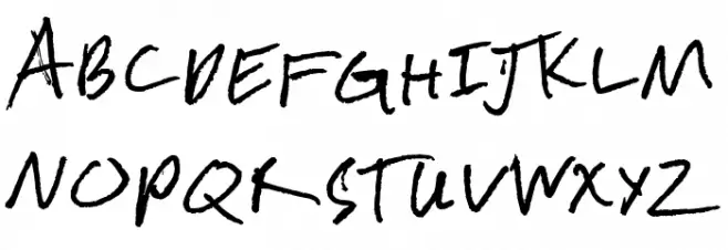 Chicken Scratch Schriftart Groß