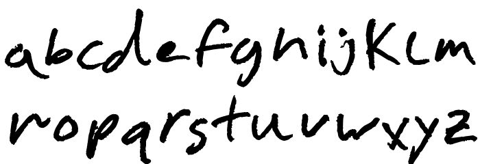 Chicken Scratch Font LOWERCASE