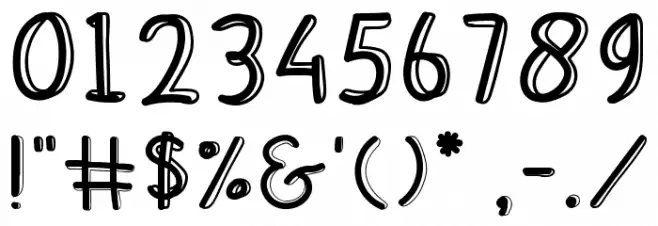 Chicken Font OTHER CHARS