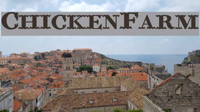 ChickenFarm Font examples