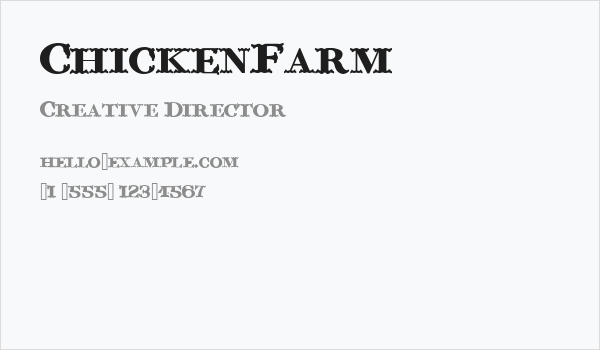 ChickenFarm Business Card