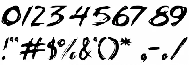 ChickenScratch AOE Font OTHER CHARS