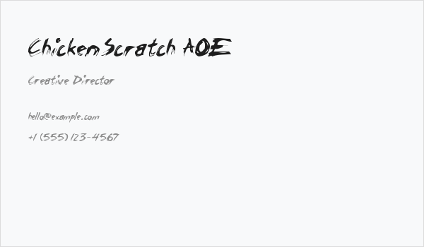 ChickenScratch AOE Business Card