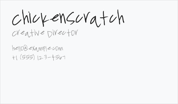 ChickenScratch Business Card