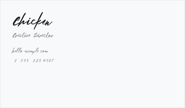 Chicken Business Card