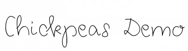 Chickpeas Demo  Frei Schriftart Herunterladen