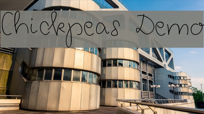 Chickpeas Demo Font examples