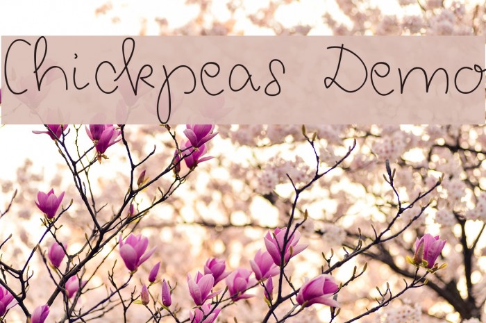 Chickpeas Demo Font examples