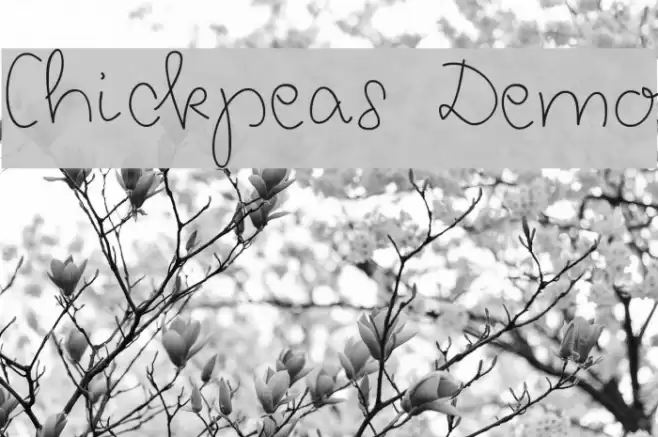 Chickpeas Demo Font examples