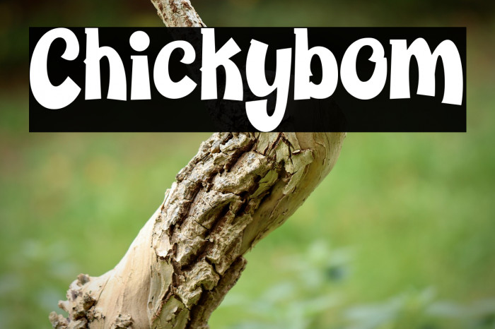 Chickybom Font examples