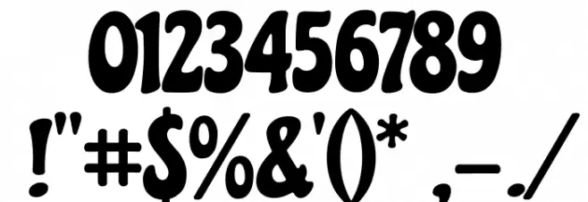 Chicle Regular Font Alte caractere