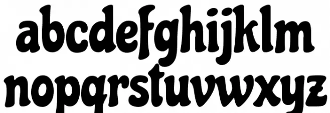 Chicle Regular Schriftart Kleinbuchstaben