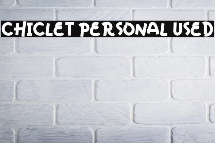 Chiclet Personal Used Example 1
