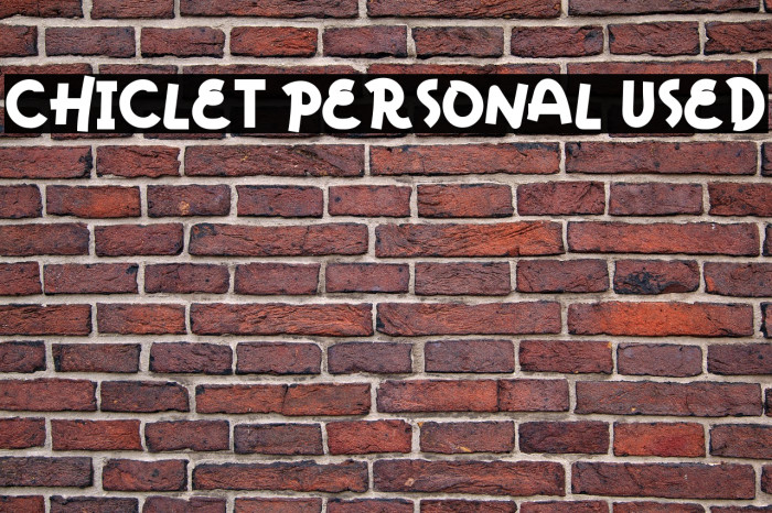 Chiclet Personal Used Example 2