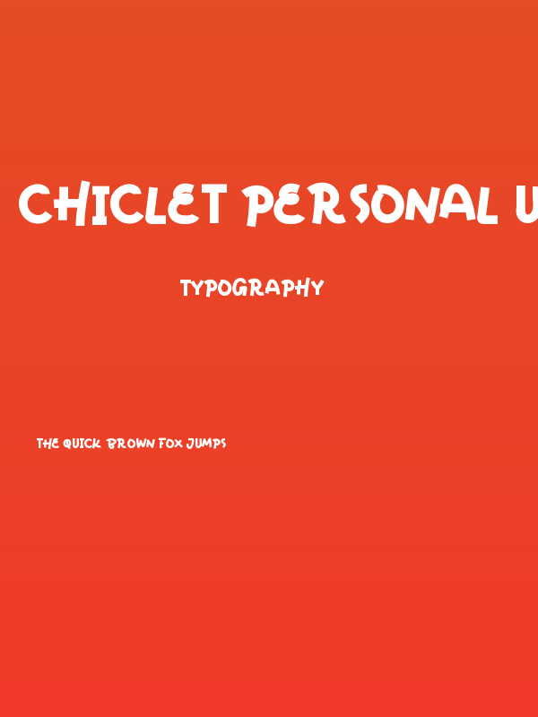 Chiclet Personal Used Poster