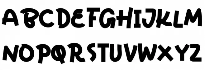 Chiclet Personal Used Schriftart Kleinbuchstaben