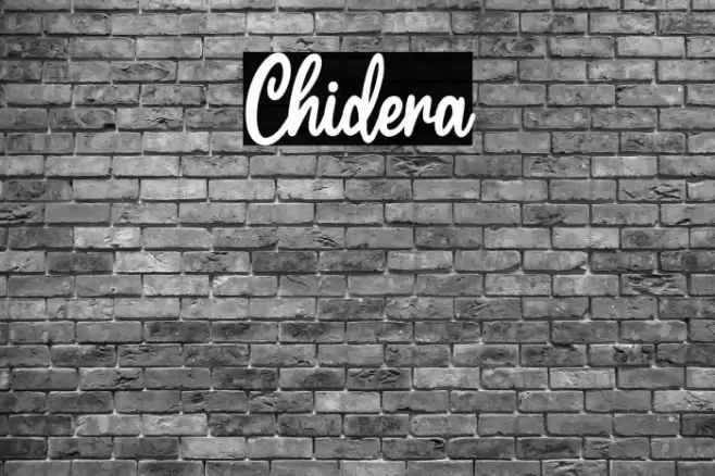 Chidera Font examples