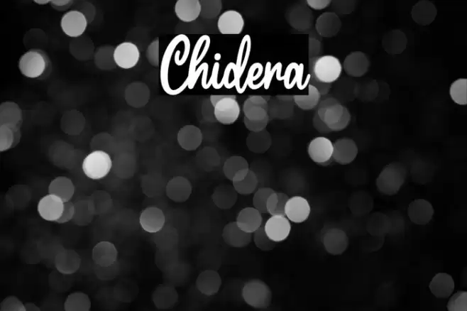 Chidera Font examples