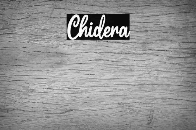 Chidera Font examples