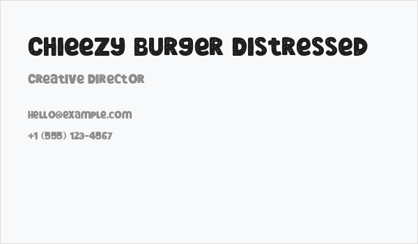 Chieezy Burger Distressed Business Card