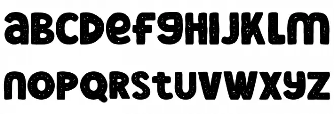 Chieezy Burger Distressed Font LOWERCASE