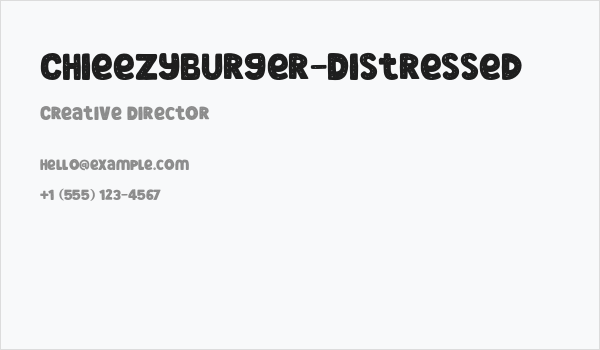 ChieezyBurger-Distressed Business Card