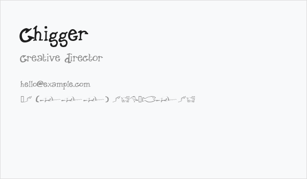 Chigger Business Card