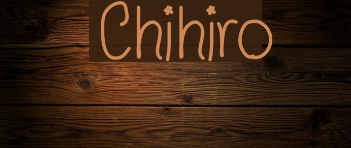 Chihiro Font examples